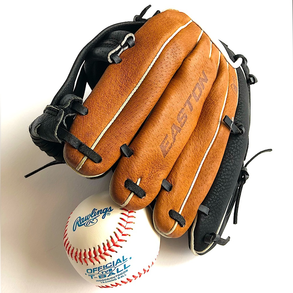 Easton Scout Flex Baseball Glove - Youth  
+ 1 Rawlings Official T-ball Baseball